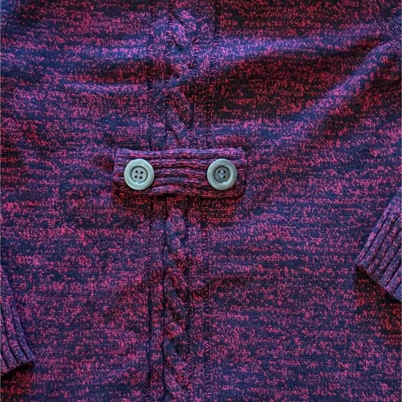 Style & Co Womens Button Front Cowl Neck Sweater-Red-L-GUC - Picture 8 of 8